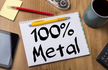 % 100 metal - Not Defteri ile metin