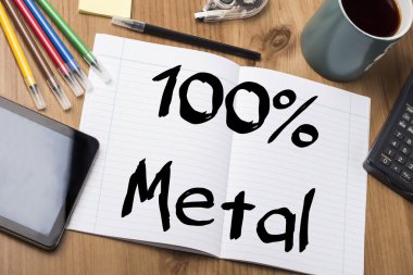 % 100 metal - Not Defteri ile metin