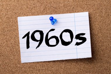 1960'larda - kalçası not kağıdı bulletin board tutturulmuş