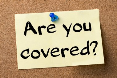 Sen kaplıdır. -Yapışkanlı etiket tutturulmuş bulletin board