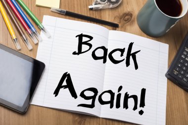 Tekrar geri! -Not Defteri ile metin