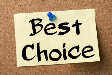 En iyi seçim - yapışkanlı etiket bulletin board tutturulmuş.