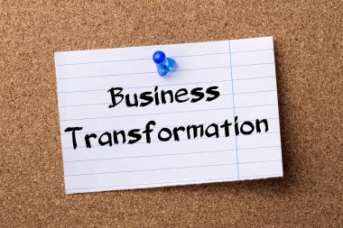 İş dönüşüm - kalçası not kağıdı Bülteni b tutturulmuş.