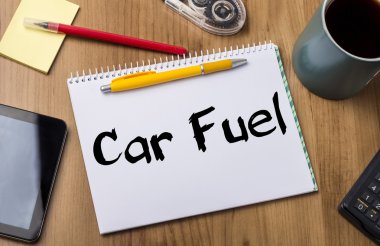 Araba yakıt - Not Defteri ile metin