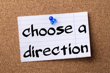 bir yön - kağıt bulletin board tutturulmuş kalçası Not seçin