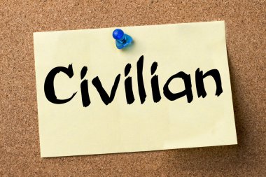 Sivil - yapışkanlı etiket bulletin board tutturulmuş.