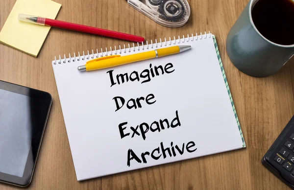Imagine Dare Expand Archive IDEA - Note Pad With Text