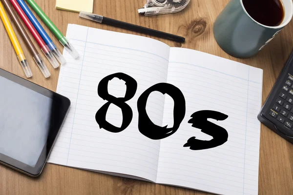 80s - note Pad met tekst — Stockfoto