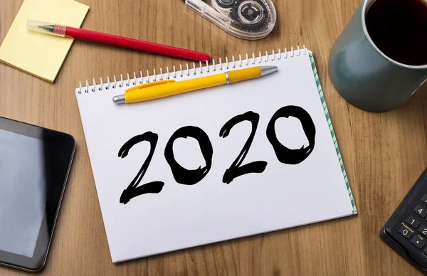 2020 - note Pad z tekstem — Zdjęcie stockowe