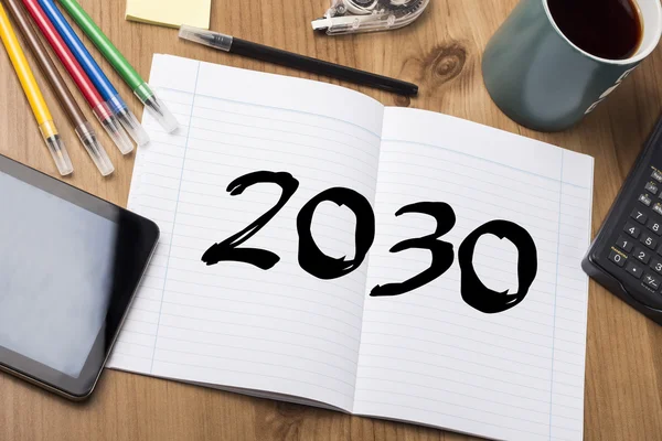 2030 - Bloc de notas con texto —  Fotos de Stock
