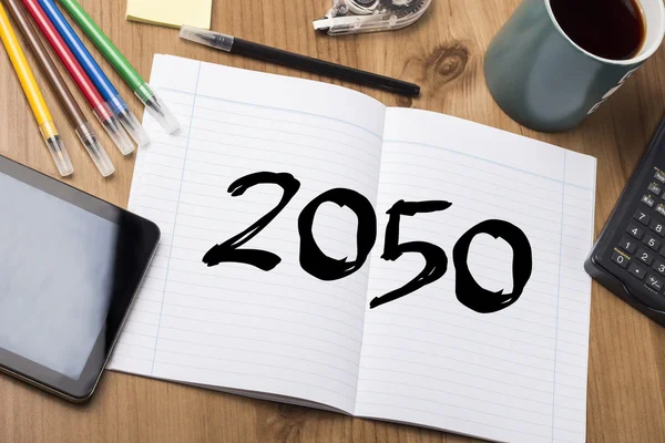 2050 - Bloc de notas con texto —  Fotos de Stock
