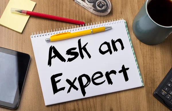 Ask an Expert - Note Pad with Text — стоковое фото