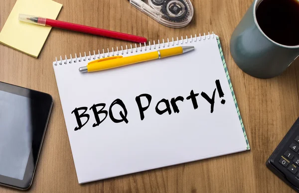 BBQ Party! - Note Pad With Text — Stock Photo, Image
