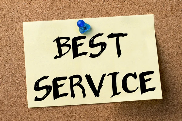 BEST ServicesICE - клейка етикетка, закріплена на дошці оголошень — стокове фото