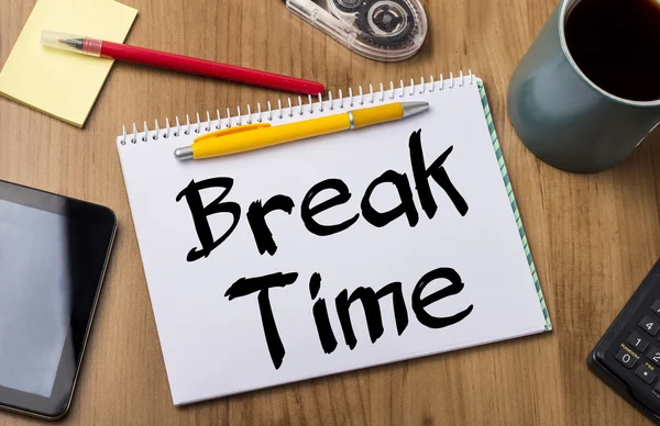 Break Time - Note Pad With Text — Stok Foto