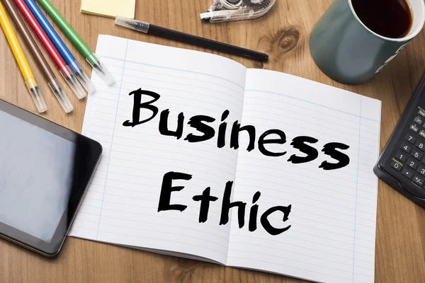 Business Ethic - Note Pad With Text — Stock Photo, Image