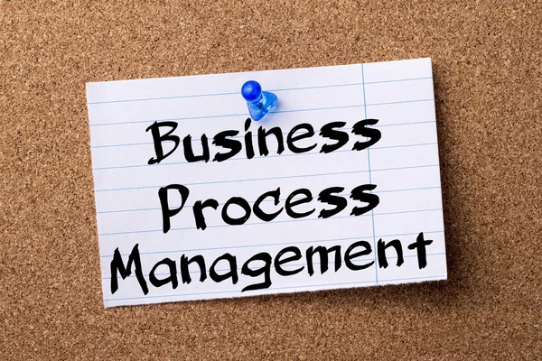 Business Process Management BPM - papier à lettres déchiré épinglé sur bu — Photo