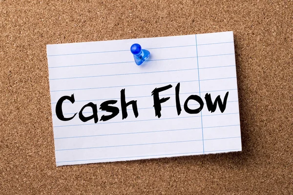 Cash Flow - papier firmowy bilbordu przypięte na tablicy ogłoszeń — Zdjęcie stockowe