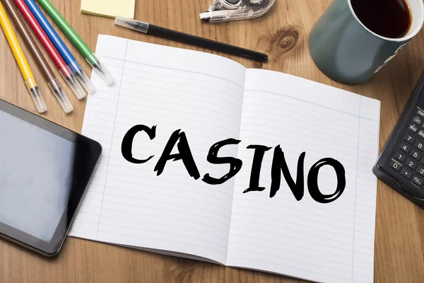 Casino - anteckningsblock med Text — Stockfoto