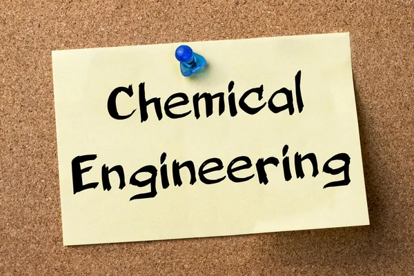 Chemical Engineering - adhesive label pinned on bulletin board