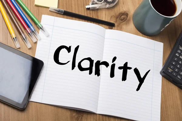 Clarity - Note Pad With Text — Stock Photo, Image