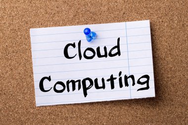 Cloud computing - kalçası not kağıdı bulletin board tutturulmuş