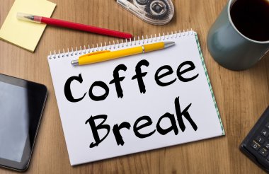 Kahve molası - Not Defteri ile metin