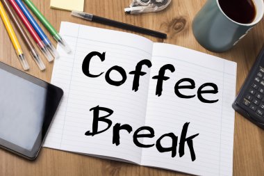 Kahve molası - Not Defteri ile metin