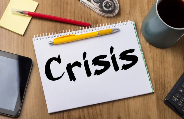 Кризис - блокнот с текстом — стоковое фото