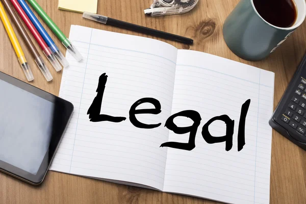 Legal - Note Pad With Text — Stock Photo, Image