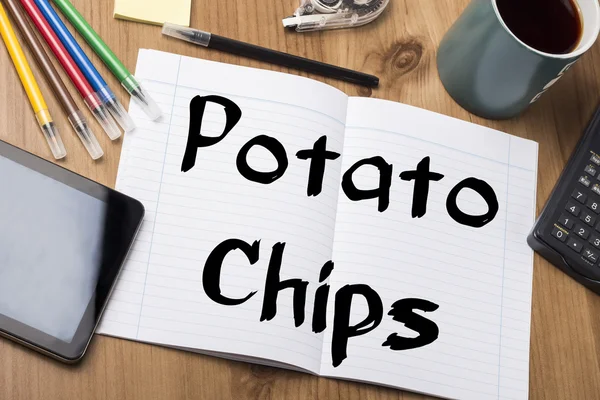 Potato Chips - Note Pad With Text — Stock Photo, Image