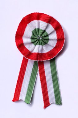 Hungarian cockade on white background clipart