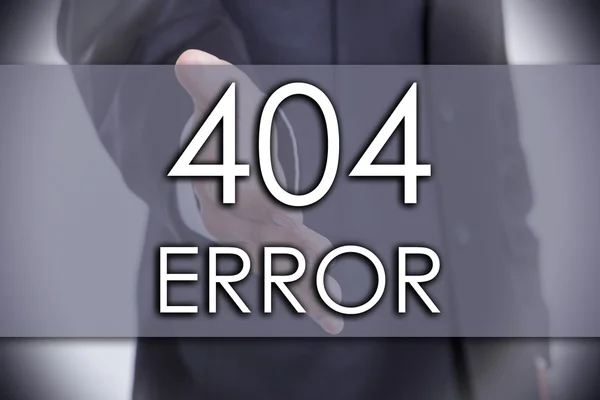 404 ERROR! - conceito de negócio com texto — Fotografia de Stock