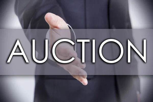 Aukció - üzleti koncepció, szöveg — Stock Fotó