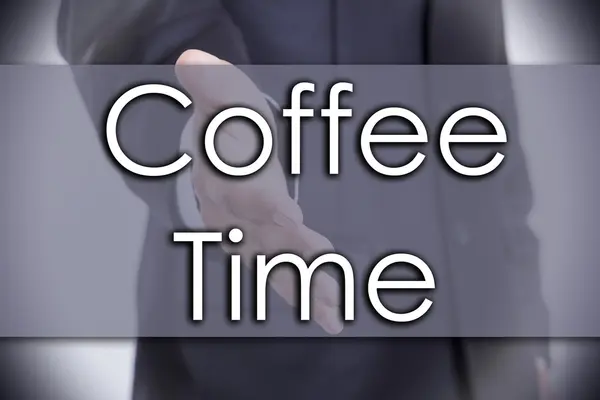 Coffee Time - concept d'entreprise avec texte — Photo