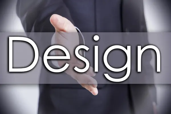 Design - conceito de negócio com texto — Fotografia de Stock