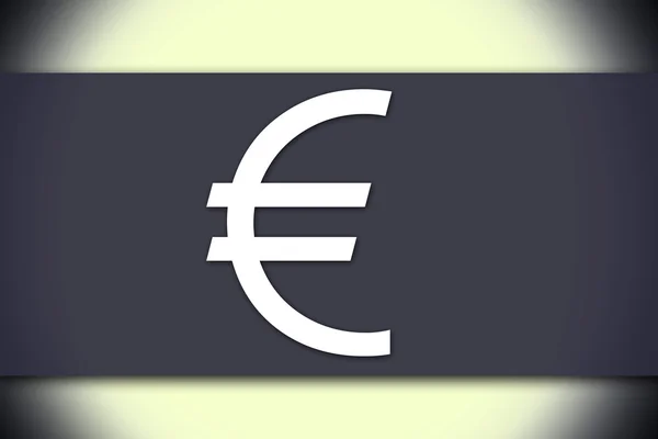 Euro sign - business concept with text — Stock Photo, Image