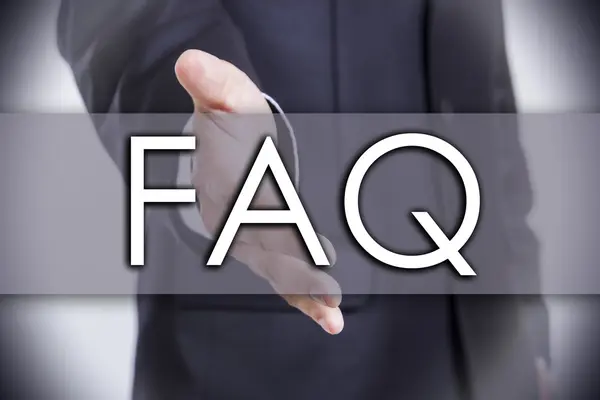 FAQ - Concepto de negocio con texto —  Fotos de Stock