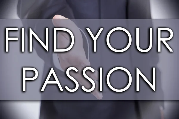 FIND YOUR PASSION - business concept with text — Stock Photo, Image