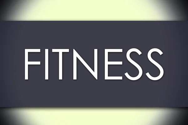 Fitness - koncepcja biznesowa z tekstem — Zdjęcie stockowe