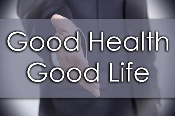 Boa Saúde - Boa Vida - conceito de negócio com texto — Fotografia de Stock