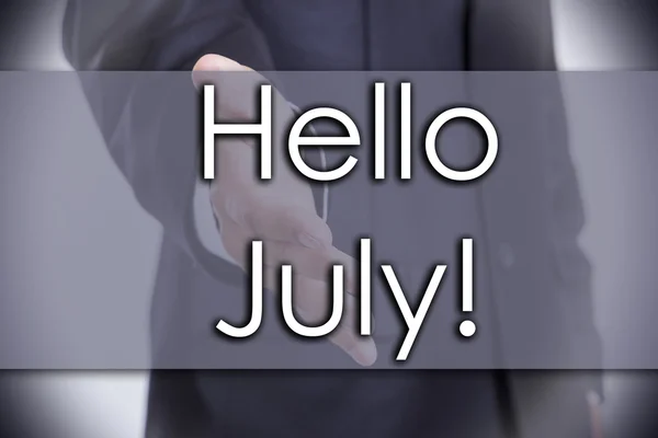 ¡Hola Julio! - concepto de negocio con texto —  Fotos de Stock