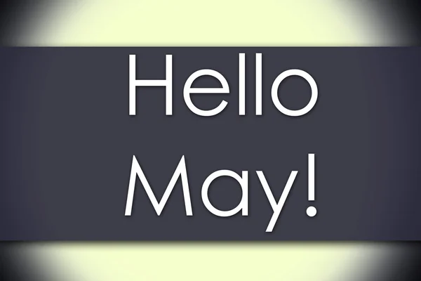 ¡Hola May! - concepto de negocio con texto —  Fotos de Stock