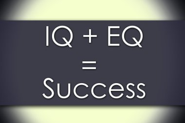 IQ ve Eq başarı - iş kavramı metin ile eşit