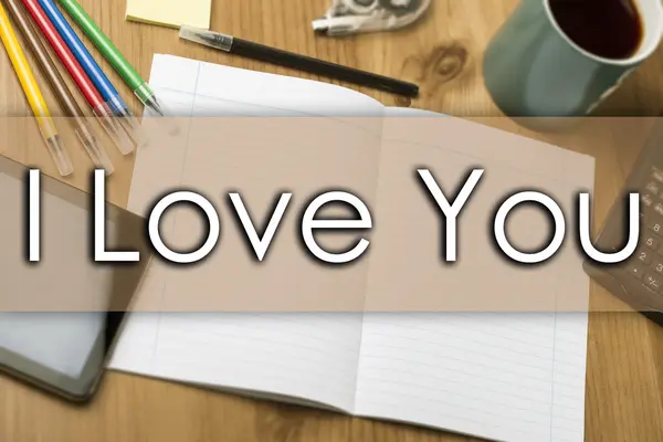 I Love You - concept d'entreprise avec texte — Photo