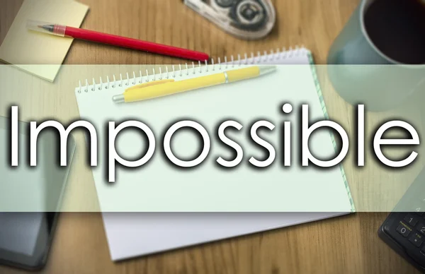 Impossible - bedrijfsconcept met tekst — Stockfoto