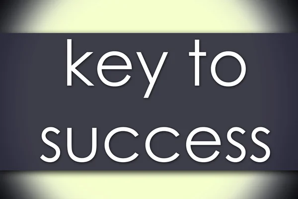 Sleutel tot succes - bedrijfsconcept met tekst — Stockfoto