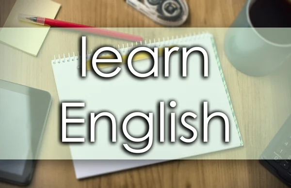Learn English -  business concept with text