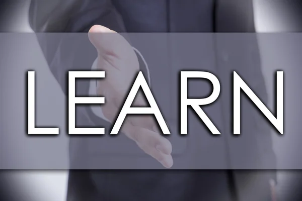 Learn - Geschäftskonzept mit Text — Stockfoto