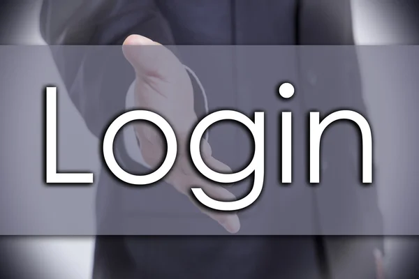 Login - concepto de negocio con texto —  Fotos de Stock